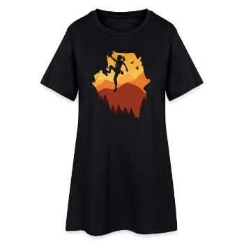 Aventure des Grimpeurs à Sunset Mountain - Robe T-shirt Femme - noir - Devant