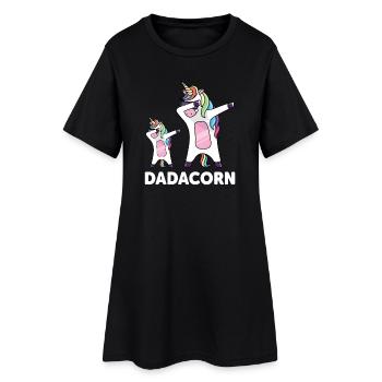 Papa Unicorn Dadacorn - Women’s T-Shirt Dress - black - Front
