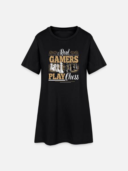 Schach - Frauen T-Shirt-Kleid - Schwarz
