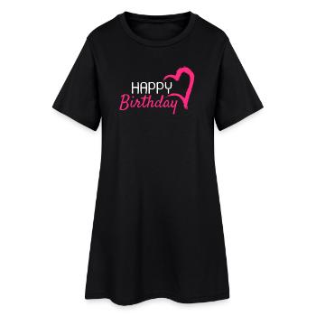 Joyeux anniversaire - Robe T-shirt Femme - noir - Devant