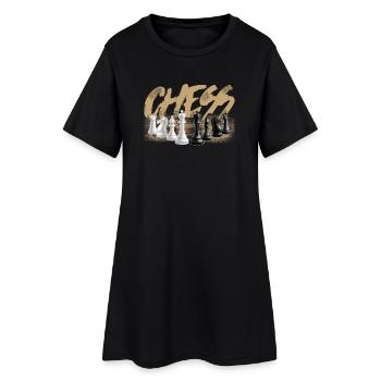 Échecs - Robe T-shirt Femme - noir - Devant