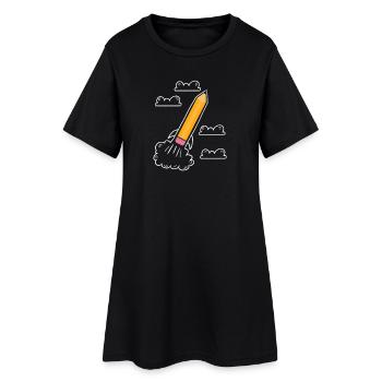 Premier jour d’école Début d’école - Robe T-shirt Femme - noir - Devant