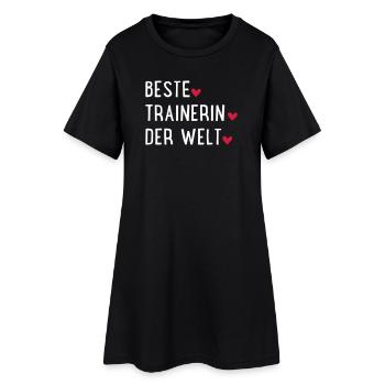 Beste Trainerin der Welt - Frauen T-Shirt-Kleid - Schwarz - Vorne