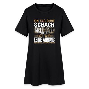 Schach - Frauen T-Shirt-Kleid - Schwarz - Vorne