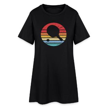 Ping pong cadeau cadeau tabletennis hobby tennis - Robe T-shirt Femme - noir - Devant