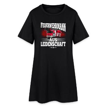 Pompier - Robe T-shirt Femme - noir - Devant