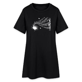 Symphonie à partitions flottantes - Robe T-shirt Femme - noir - Devant