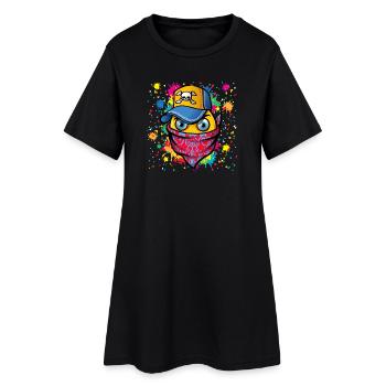 Masque et graffiti - Robe T-shirt Femme - noir - Devant