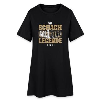 Schach Legende - Frauen T-Shirt-Kleid - Schwarz - Vorne