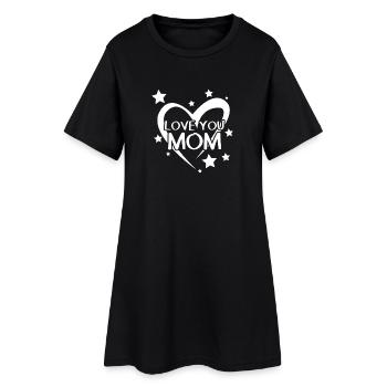 Mother's Day I love you mom - Women’s T-Shirt Dress - black - Front