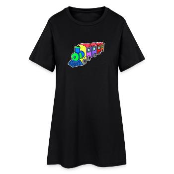 Chemin de fer à vapeur enfants - Robe T-shirt Femme - noir - Devant