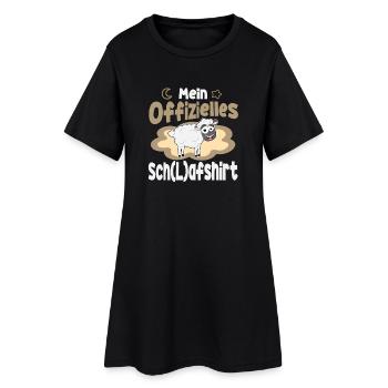 Mein Offizielles (L)fshirt - Frauen T-Shirt-Kleid - Schwarz - Vorne