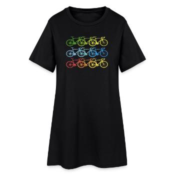 bike t-shirt sport bike summer spring - Women’s T-Shirt Dress - black - Front