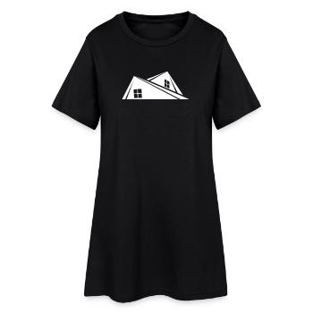 Le toit de la maison - Robe T-shirt Femme - noir - Devant