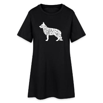 german shepherd - Frauen T-Shirt-Kleid - Schwarz - Vorne