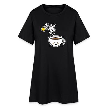 Thé teet tee-teet teet teet - Robe T-shirt Femme - noir - Devant