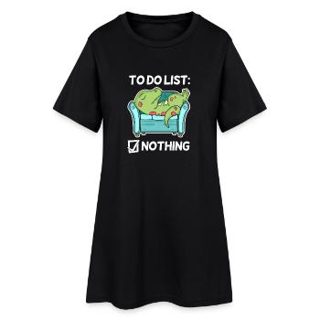 To do list Nothing Dinosaures - Robe T-shirt Femme - noir - Devant