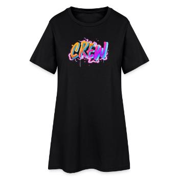 Équipage - Robe T-shirt Femme - noir - Devant
