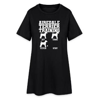 Airedale Terrier Dog Training Dog Trainer - Women’s T-Shirt Dress - black - Front