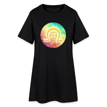 Symbole dimensionnel arc-en-ciel guérison - Sonja Ariel - Robe T-shirt Femme - noir - Devant