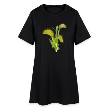 Le piège à mouches de Vénus une plante d’intérieur fascinante - Robe T-shirt Femme - noir - Devant