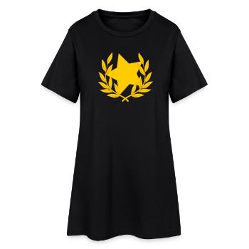 Couronne de laurier Étoile Étoile Étoile Étoile Félicitations - Robe T-shirt Femme - noir - Devant