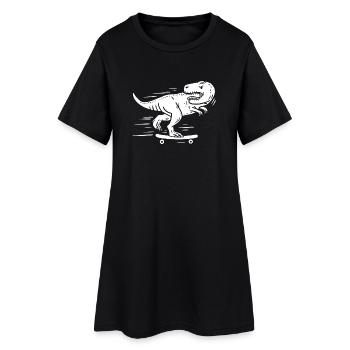 Longboard Longboarder Skater - Robe T-shirt Femme - noir - Devant