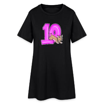 0 ans de lynx chat sauvage lynx ibérique - Robe T-shirt Femme - noir - Devant
