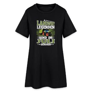 Geburtstag Landwirt Juli - Frauen T-Shirt-Kleid - Schwarz - Vorne