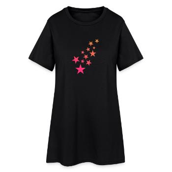 Astérisque motif décoration - Robe T-shirt Femme - noir - Devant