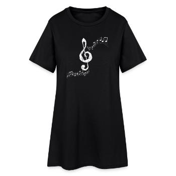 Clé oscillante - Robe T-shirt Femme - noir - Devant