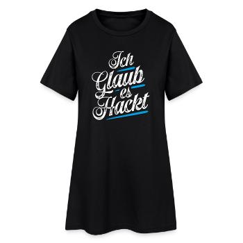 Ich glaub es Hackt - Lustiger Spruch - Funny - Frauen T-Shirt-Kleid - Schwarz - Vorne