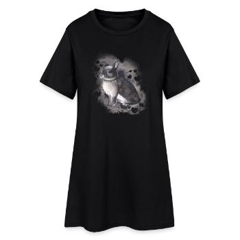 Lapin lapin - Robe T-shirt Femme - noir - Devant