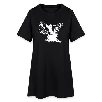 Tête de berger allemand « Black Edition » - Robe T-shirt Femme - noir - Devant