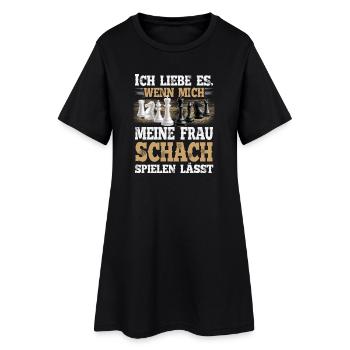 Schach Lustiger Spruch - Frauen T-Shirt-Kleid - Schwarz - Vorne