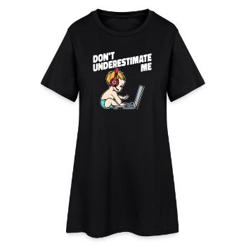 Gamer Statement Headset Pc Joueur Joueur - Robe T-shirt Femme - noir - Devant