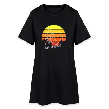 Ours Polygone Sunset - Robe T-shirt Femme - noir - Devant