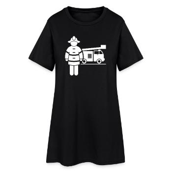 Pompier Floriansjünger combattants contre l’incendie - Robe T-shirt Femme - noir - Devant