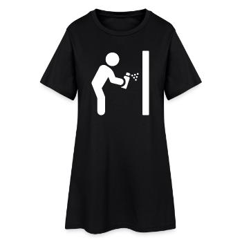 Graffiti Sprayer - Frauen T-Shirt-Kleid - Schwarz - Vorne