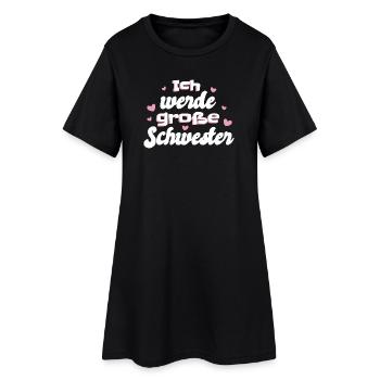 Liebevolle Schwester Botschaft - Frauen T-Shirt-Kleid - Schwarz - Vorne