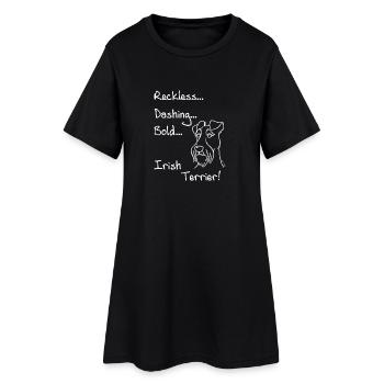 Bold Irish Terrier - Women’s T-Shirt Dress - black - Front