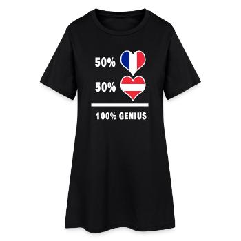 France et Autriche Genial / Cadeau - Robe T-shirt Femme - noir - Devant