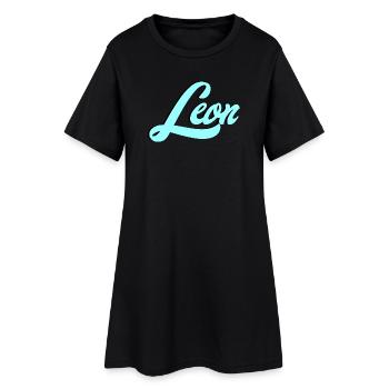 Leon Name Motif Lion Lumineux pour les amoureux des animaux - Robe T-shirt Femme - noir - Devant