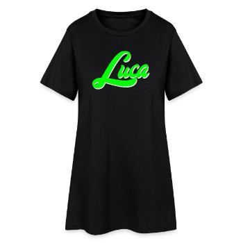 Luca Bright Neon Lettering Lettering - Robe T-shirt Femme - noir - Devant