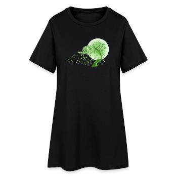 Japan Japanese Fashion Bonsai Moon Fantasy - Women’s T-Shirt Dress - black - Front