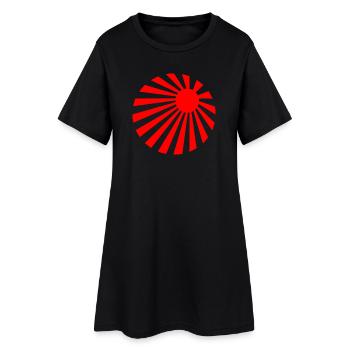 Logo d’arts martiaux du soleil rouge japonais - Robe T-shirt Femme - noir - Devant
