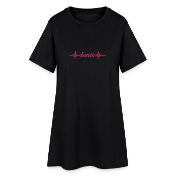 Heartbeat EKG Dancing Dance Waltz Gift - Women’s T-Shirt Dress - black - Front