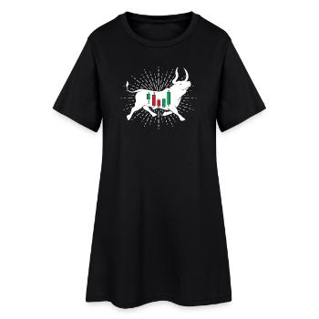 Actions Bulle - Robe T-shirt Femme - noir - Devant