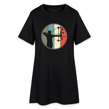 Tir à l’arc Chasse à l’arc rétro - Robe T-shirt Femme - noir - Devant