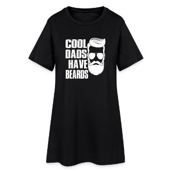 papas cool ont la barbe - Robe T-shirt Femme - noir - Devant